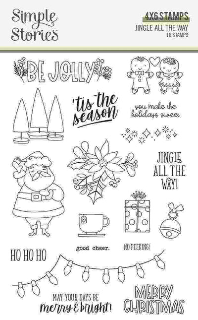 Jingle All the Way Stamps - Simple Stories - Clearance