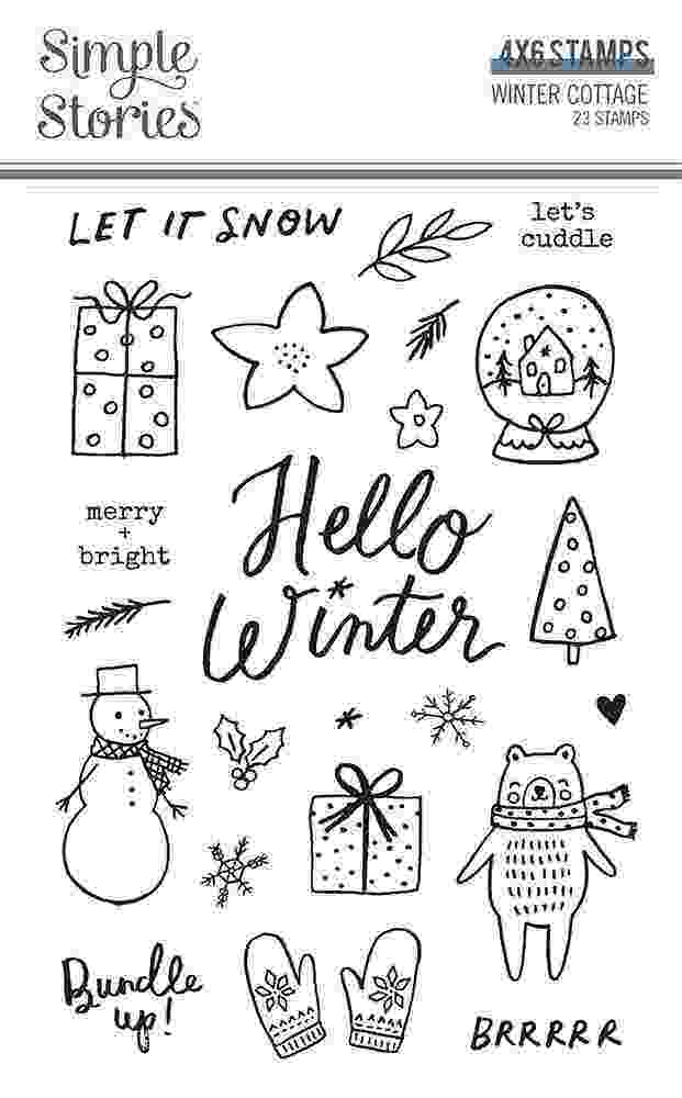 Winter Cottage Stamps-Simple Stories