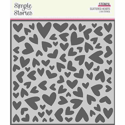 Scattered Stencil - Sweet Talk - Simple Stories - Clearance