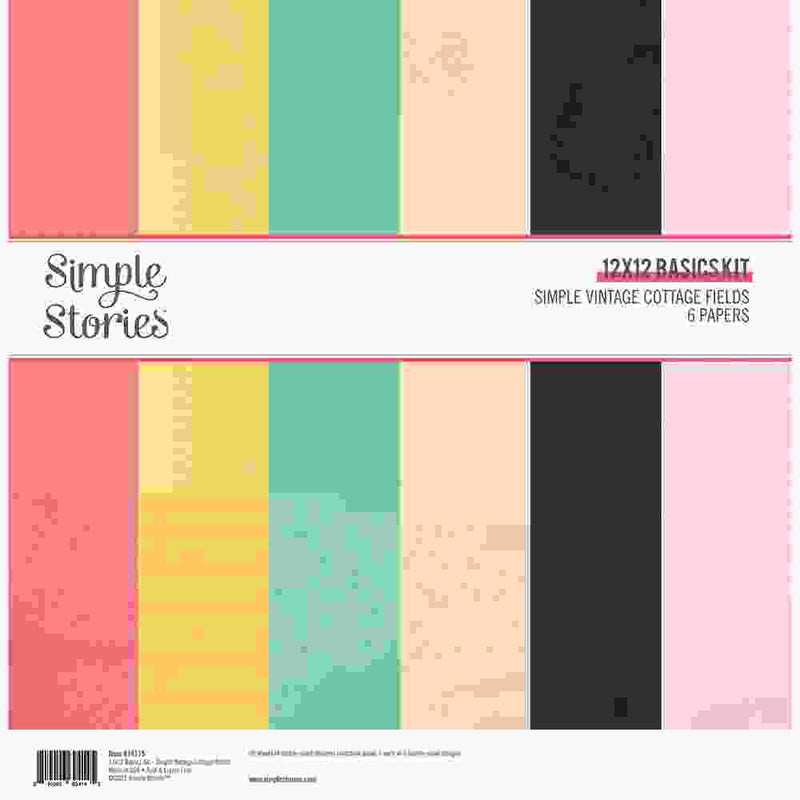 Simple Vintage Cottage Fields 12" x 12" Basics Kit - Simple Stories