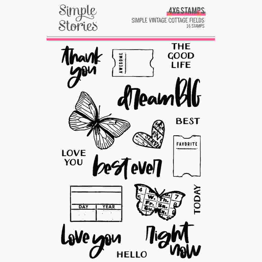 Simple Vintage Cottage Fields Stamps-Simple Stories