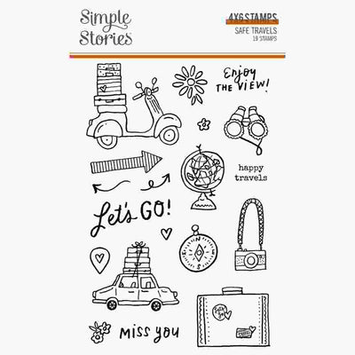 Safe Travels Stamps - Simple Stories - Clearance
