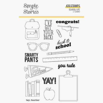 School Life Stamps - Simple Stories - Clearance