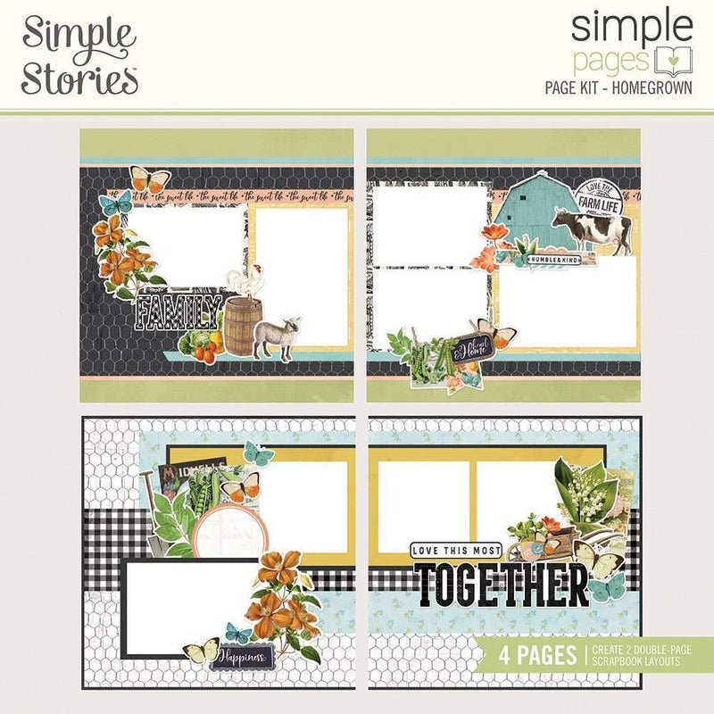 Homegrown Page Kit - Simple Pages - Simple Vintage Farmhouse Garden - Simple Stories - Clearance