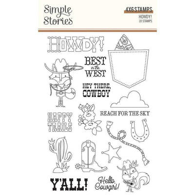 Howdy! Stamps - Simple Stories - Clearance