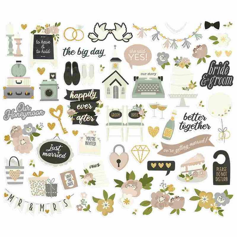 Happily Ever After Bits & Pieces - Simple Stories - Clearance