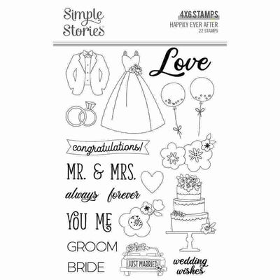 Happily Ever After Stamps - Simple Stories - Clearance