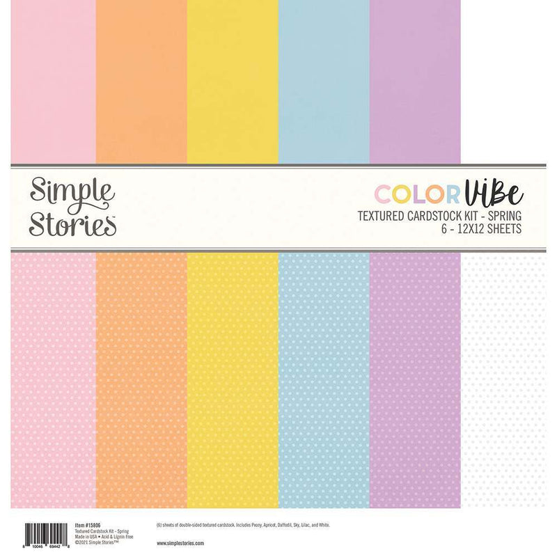 Spring Textured Cardstock Kit - Color Vibe - Simple Stories