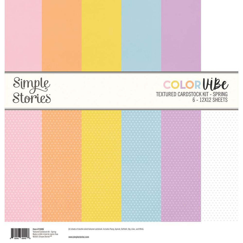 Spring Textured Cardstock Kit - Color Vibe - Simple Stories