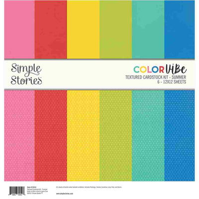 Summer Textured Cardstock Kit - Color Vibe - Simple Stories