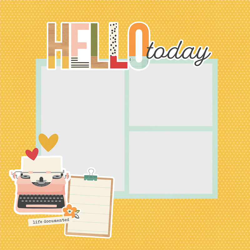 Hello Today Page Pieces - Simple Pages - Simple Stories*