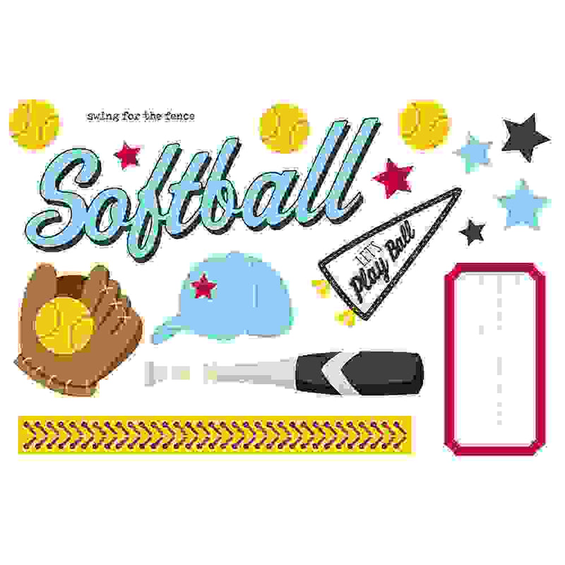 Softball Page Pieces - Simple Pages - Simple Stories*