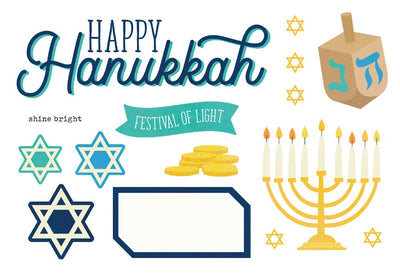 Happy Hanukkah Simple Pages Pieces - Simple Stories - Clearance