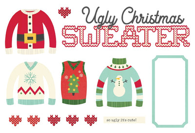 Ugly Christmas Sweater Simple Pages Pieces - Simple Stories