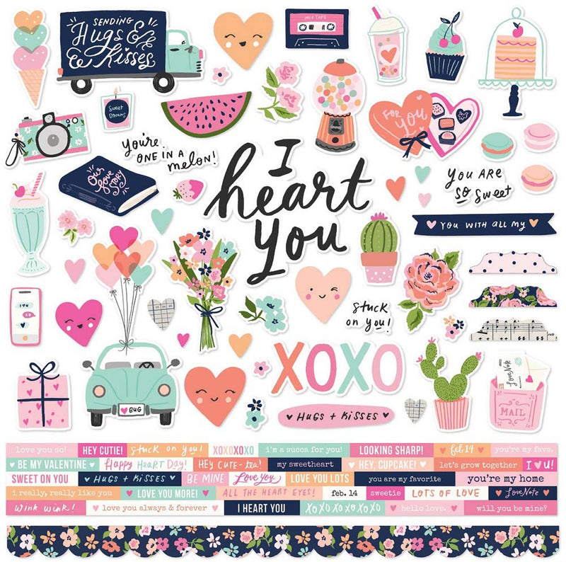 Happy Hearts Cardstock Stickers - Simple Stories