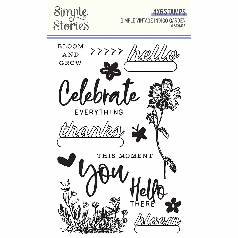 Simple Vintage Indigo Garden Stamps-Simple Stories