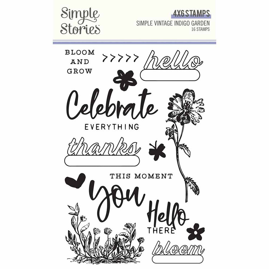 Simple Vintage Indigo Garden Stamps-Simple Stories