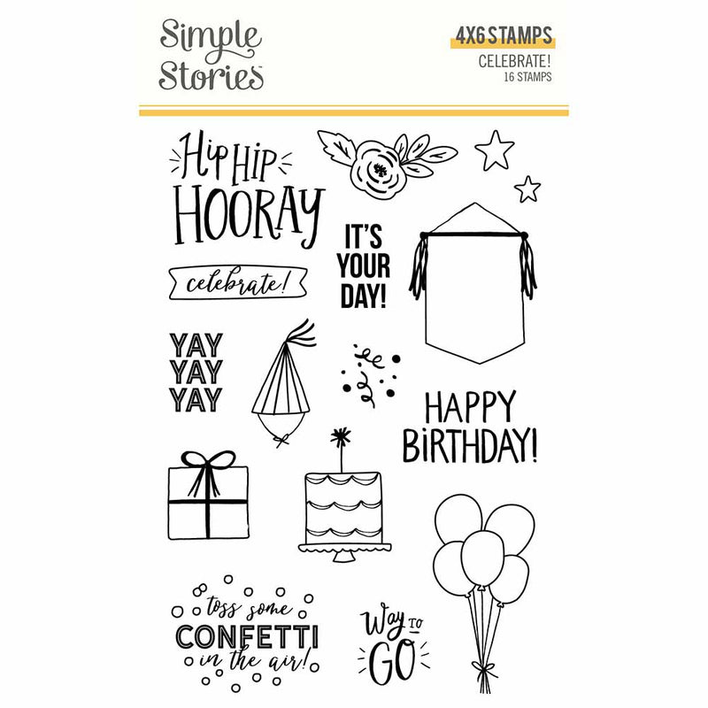 Celebrate! Stamps - Simple Stories - Clearance