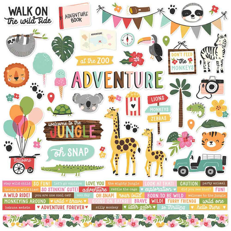 Into the Wild Cardstock Stickers - Simple Stories