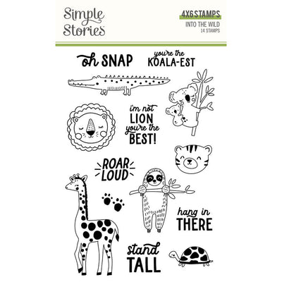 Into the Wild Stamps - Simple Stories - Clearance