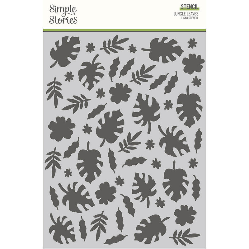 Jungle Leaves Stencil - Into the Wild - Simple Stories - Clearance