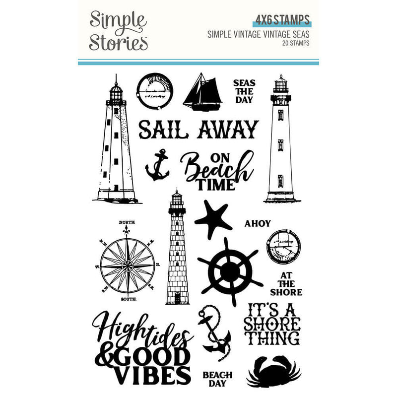 Simple Vintage Seas Stamps - Simple Stories - Clearance