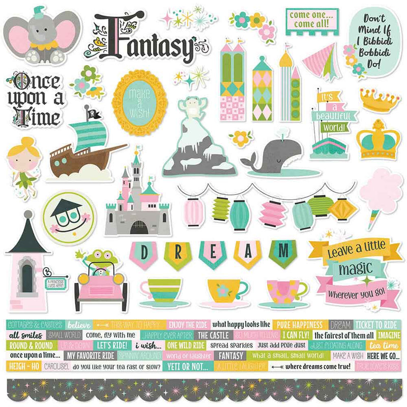 Say Cheese Fantasy at the Park Cardstock Stickers - Simple Stories