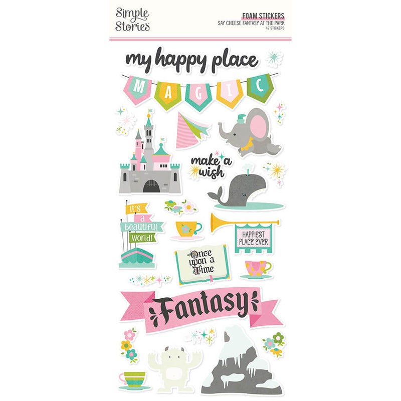 Say Cheese Fantasy at the Park Foam Stickers - Simple Stories
