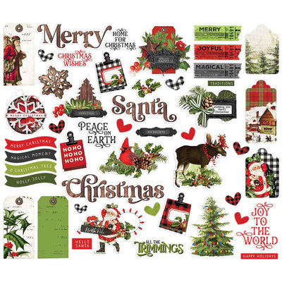 Simple Vintage Christmas Lodge Bits & Pieces - Simple Stories - Clearance