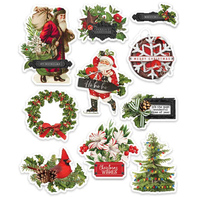 Simple Vintage Christmas Lodge Layered Stickers - Simple Stories