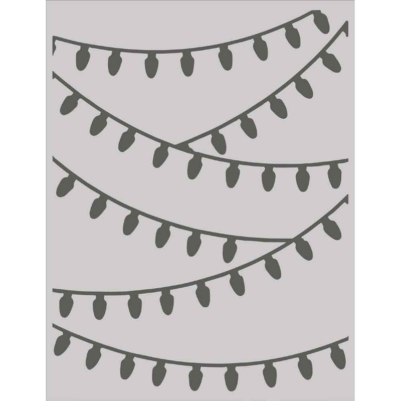 Twinkle Lights Stencil - Simple Vintage Christmas Lodge - Simple Stories