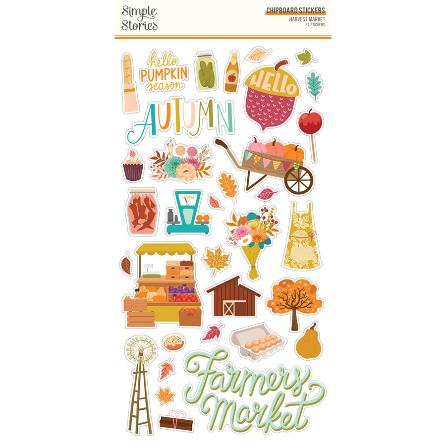 Harvest Market 6x12 Chipboard- Simple Stories