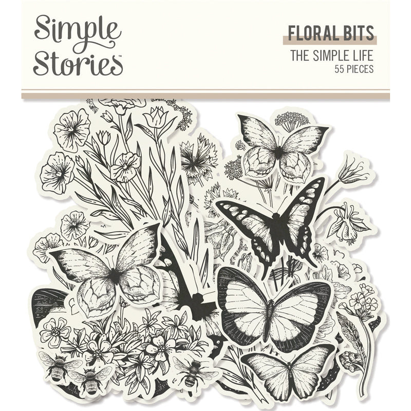 The Simple Life Floral Bits &  Pieces - Simple Stories - Clearance
