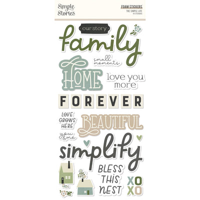 The Simple Life Foam Stickers - Simple Stories - Clearance