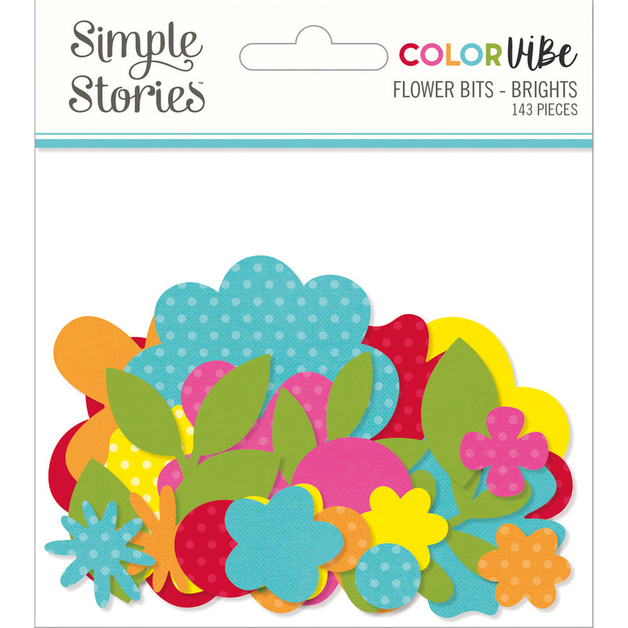 Color Vibe Flowers Bits & Pieces  Brights-Simple Stories