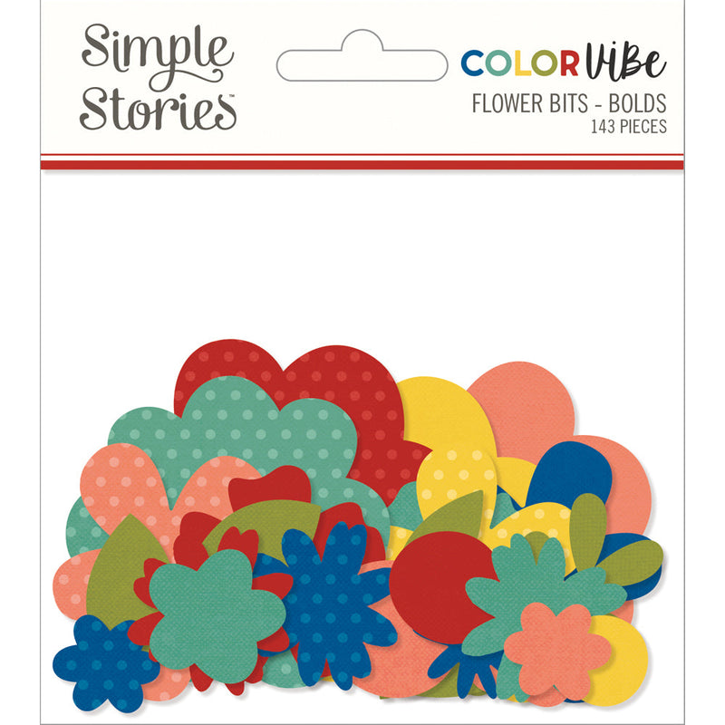 Color Vibe Flowers Bits &  Pieces Bolds - Simple Stories - Clearance