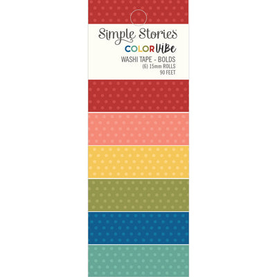 Color Vibe Washi Tape Bolds- Simple Stories - Clearance