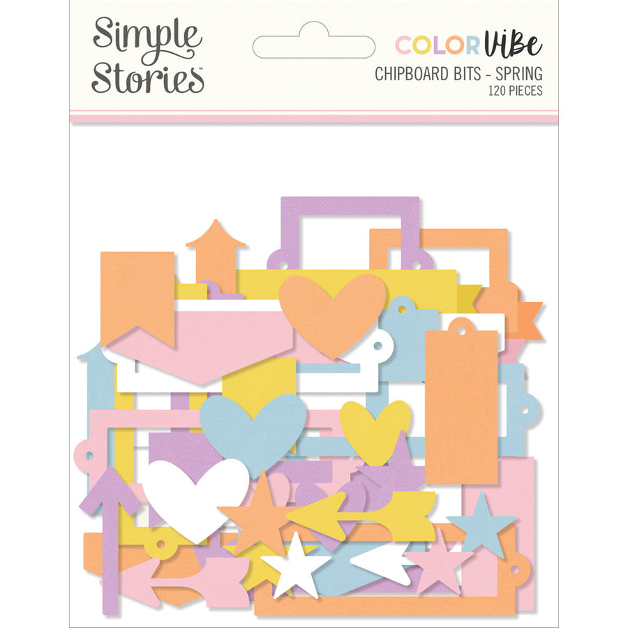 Color Vibe Chipboard Bits & Pieces  Spring-Simple Stories