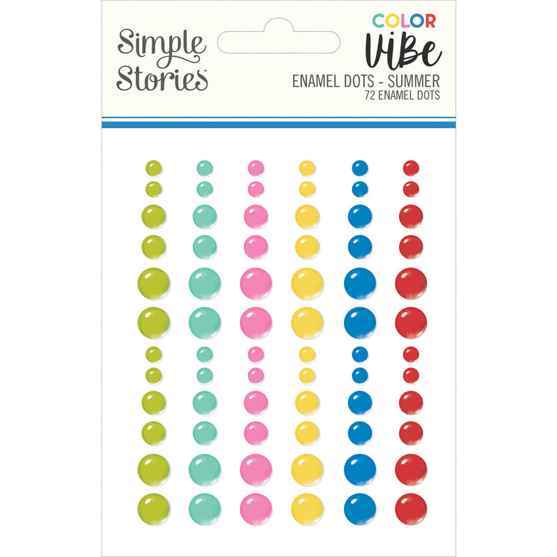Color Vibe Enamel Dots Summer - Simple Stories - Clearance