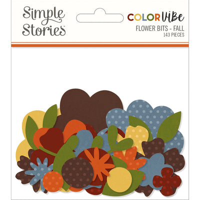 Color Vibe Flowers Bits &  Pieces Fall - Simple Stories - Clearance