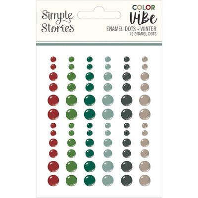 Color Vibe Enamel Dots Winter - Simple Stories  - Clearance