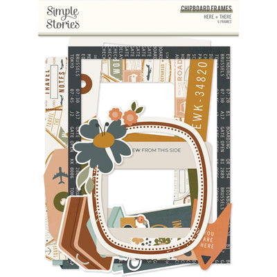 Chipboard Frames - Here+There Collection - Simple Stories