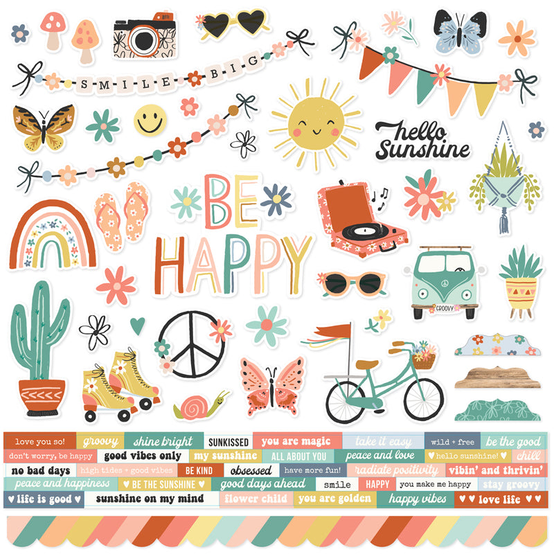 Cardstock Stickers - Boho Sunshine Collection - Simple Stories