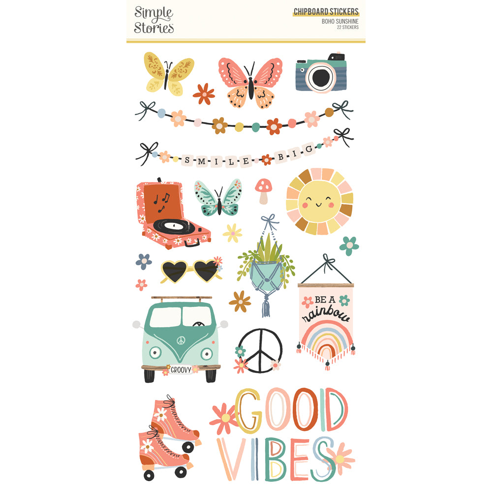 Chipboard 6" x 12" - Boho Sunshine Collection - Simple Stories