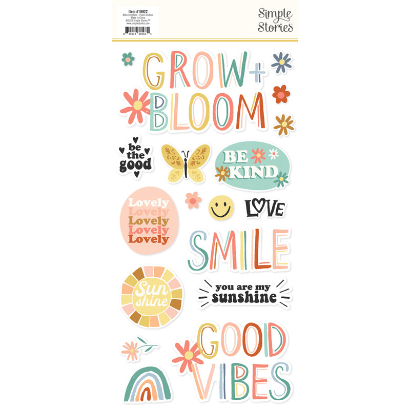 Foam Stickers - Boho Sunshine Collection - Simple Stories