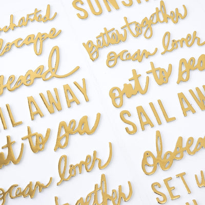 Phrase Puffy Thickers with Gold Foil - Heidi Swapp - Set Sail Collection - American Crafts