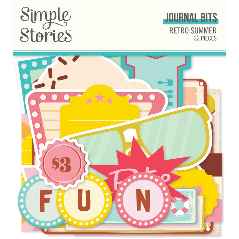 Journal Bits and Pieces - Retro Summer Collection - Simple Stories