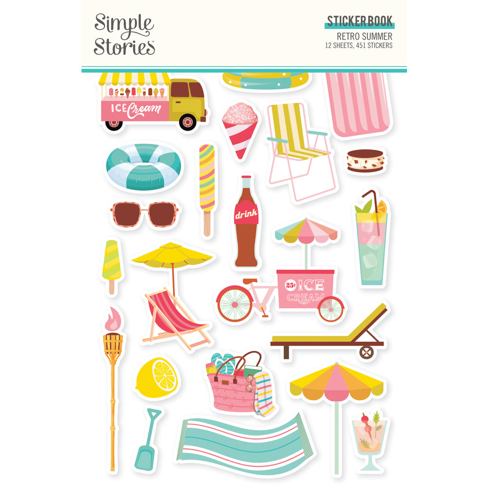 Sticker Book - Retro Summer Collection - Simple Stories