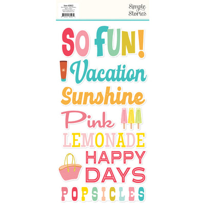 Foam Stickers - Retro Summer - Simple Stories
