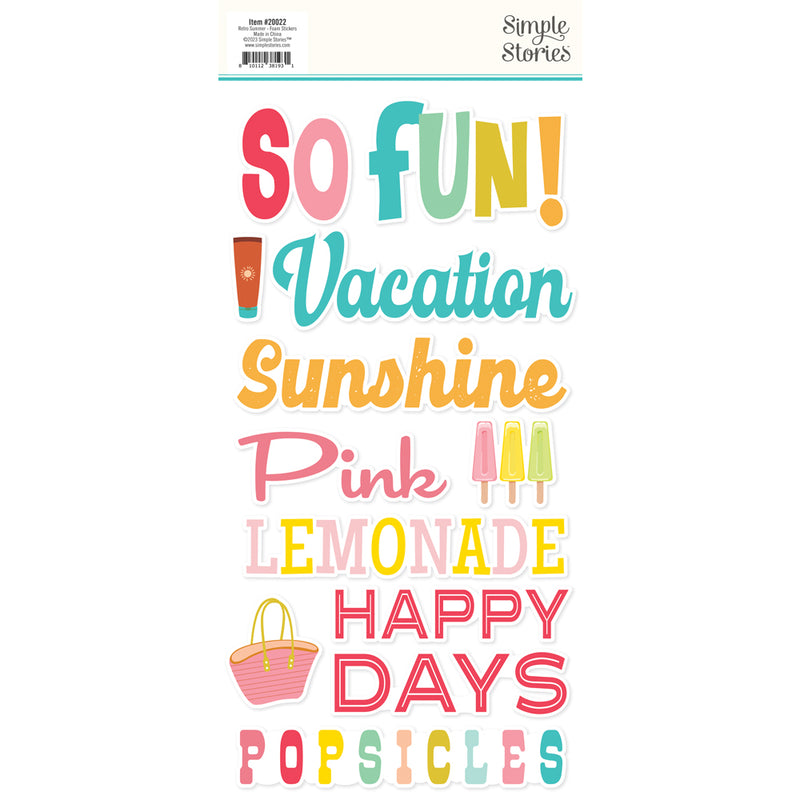 Foam Stickers - Retro Summer - Simple Stories